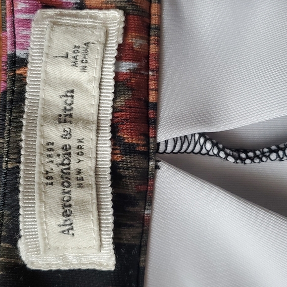 Abercrombie & Fitch Floral Print Pleated Circle Midi Skirt size L - Picture 4 of 5